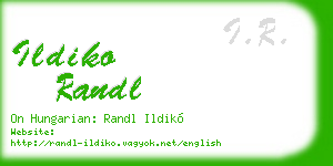ildiko randl business card